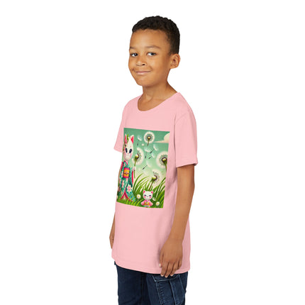 Geisha Kitten and the Dandelion Wish Youth Short Sleeve Tee