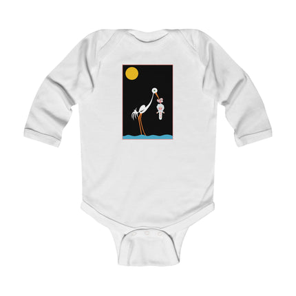 Moonlit Reverie Long Sleeve Baby Bodysuit – Starlit Dreams & Cozy Arrival