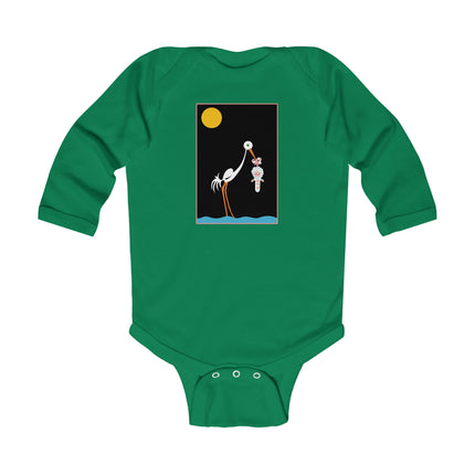 Moonlit Reverie Long Sleeve Baby Bodysuit – Starlit Dreams & Cozy Arrival