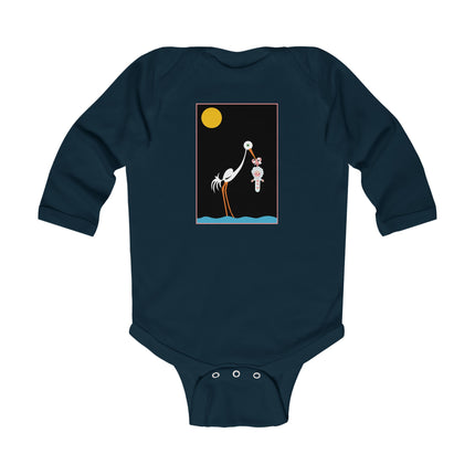 Moonlit Reverie Long Sleeve Baby Bodysuit – Starlit Dreams & Cozy Arrival