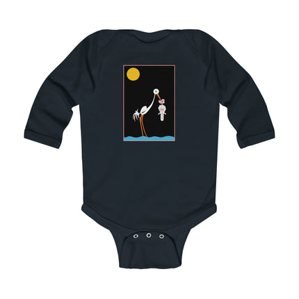 Moonlit Reverie Long Sleeve Baby Bodysuit – Starlit Dreams & Cozy Arrival