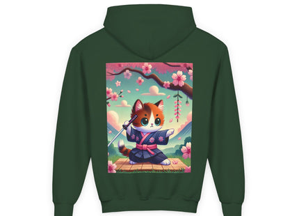 Samurai Kitten Youth Heavy Blend Hooded Sweatshirt