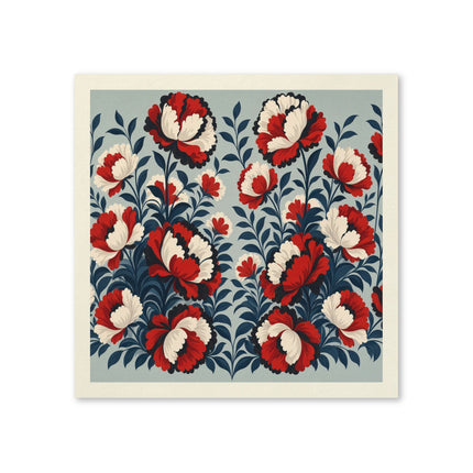 🌺❤️ The Scarlet And Ivory Floral Tapestry Napkins – Elegant Botanical Garden Art