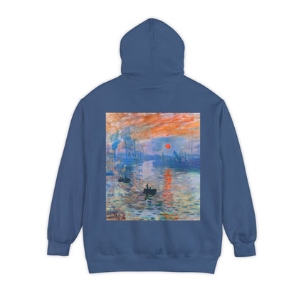 Sunrise by Claude Monet Unisex Garment-Dyed Hoodie