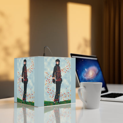 Elegance in Autumn Light Cube Lamp