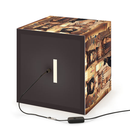 🐱🏛️ The Egyptian Priestess Cats Light Cube Lamp – Temple Guardians & Ancient Grace