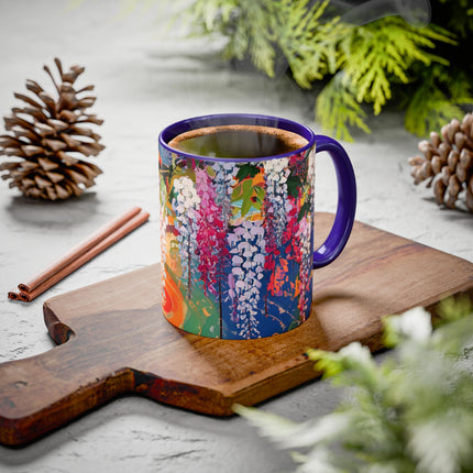 Golden Wisteria Elegance Colorful Mugs (11oz, 15oz)