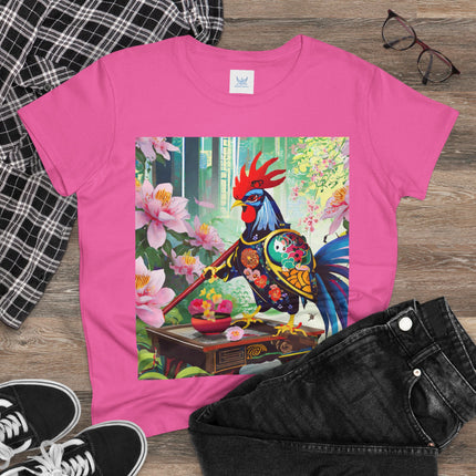 Cyberpunk Rooster Cotton Tee