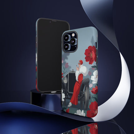 🚗🌺 The Lady Of The Grand Touring Car Phone Case – Art Deco Motoring Elegance