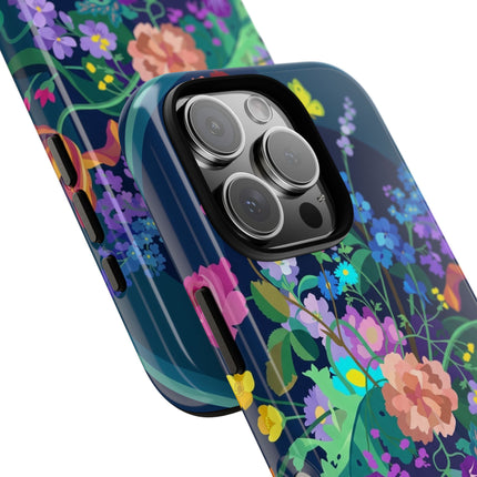 Midnight Floral Reverie Phone Case – Vibrant Bloom & Enchanted Beauty
