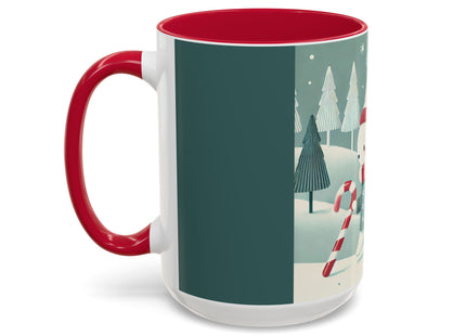 Candy Cane Timekeeper Bunny Colorful Mugs (11oz, 15oz)