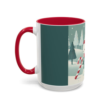 Candy Cane Timekeeper Bunny Colorful Mugs (11oz, 15oz)
