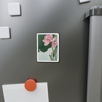 Blooming Lotus Flowers by Ohara Koson Die-Cut Magnets (5 Sizes)