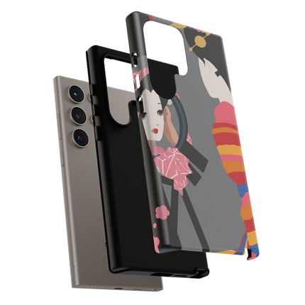 Geisha Mirror Phone Case – Elegant Reflection & Timeless Beauty