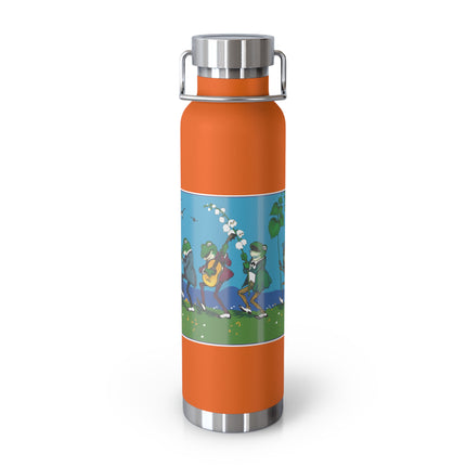 Frog and Beetle Band Copper Vacuum Insulated Bottle, 22 oz