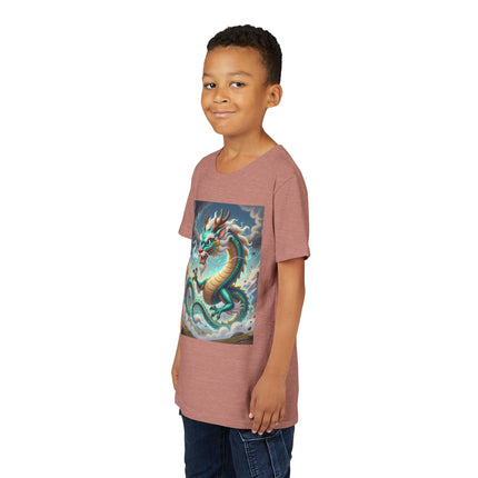 Tibetan Dragon in Battle Youth Short Sleeve Tee