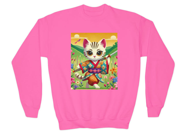 Samurai Kitten Youth Crewneck Sweatshirt