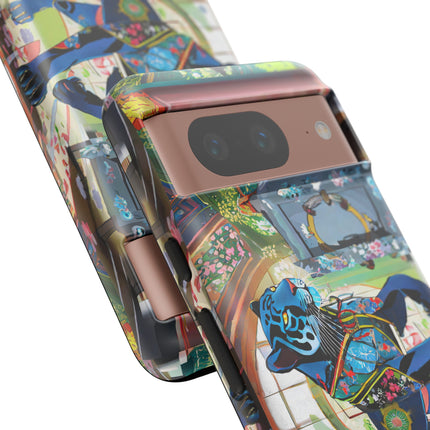 Cyber Panther's Hunt Phone Cases