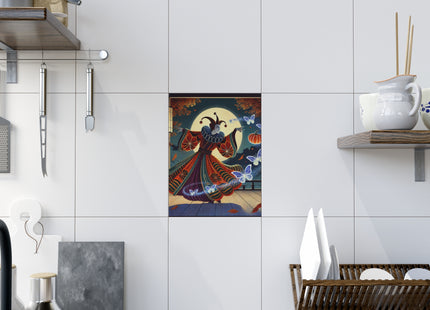 Court Magician with Ghost Butterflies Ceramic Tile