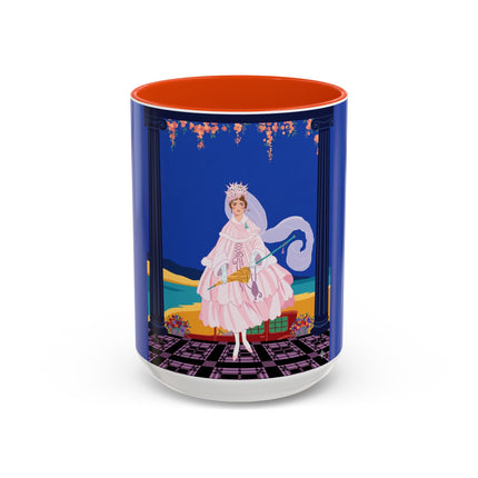 The Moonlit Promenade Colorful Mug (11oz, 15oz) – Blush Elegance, Coastal Romance & Art Deco Style