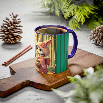 Geisha Kitten’s Easter Stroll Colorful Mugs (11oz, 15oz)