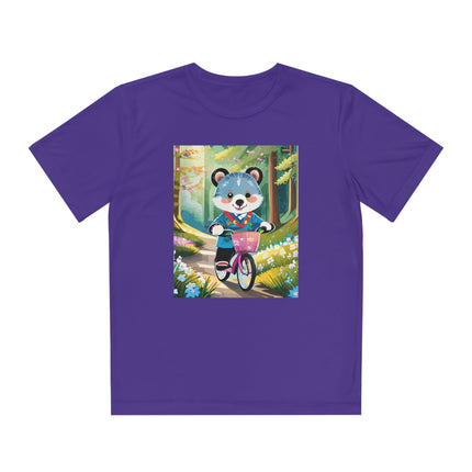 Furry Cyclist Youth Competitor Tee – Woodland Adventure & Playful Charm