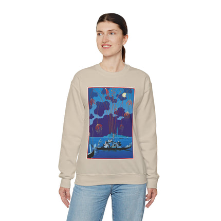 Fireworks in Venice by George Barbier Heavy Blend™ Crewneck Sweatshirt