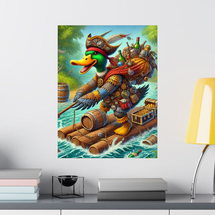 🦆🗺️ The Daring Drake Matte Vertical Poster – Adventure, Freedom & Mythic Storytelling