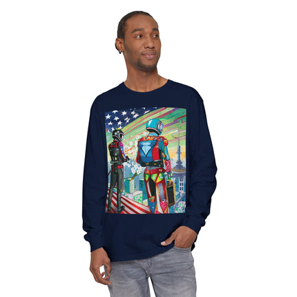 NSA Cyber Punk Computer Hacking Team Long Sleeve T-Shirt