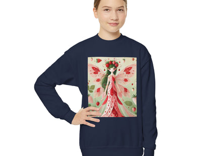 Strawberry Fairy Delight Youth Crewneck Sweatshirt