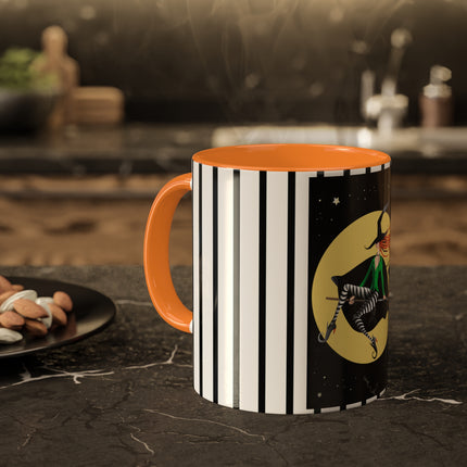A Witch’s Moonlit Flight Colorful Mugs, 11oz