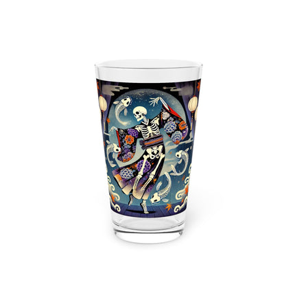 Skeleton Kabuki Performer Glass, 16oz