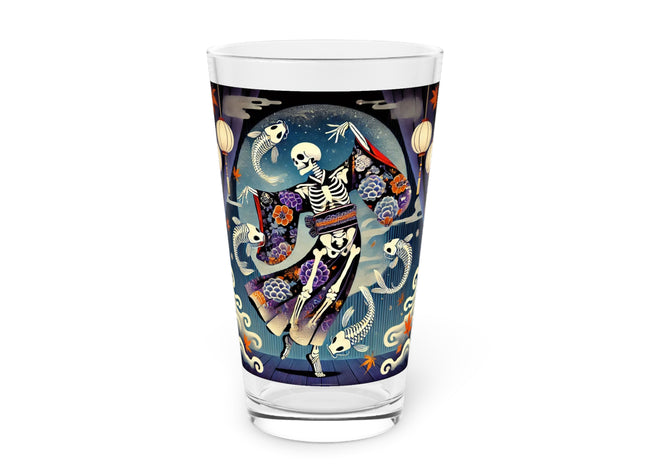 Skeleton Kabuki Performer Glass, 16oz