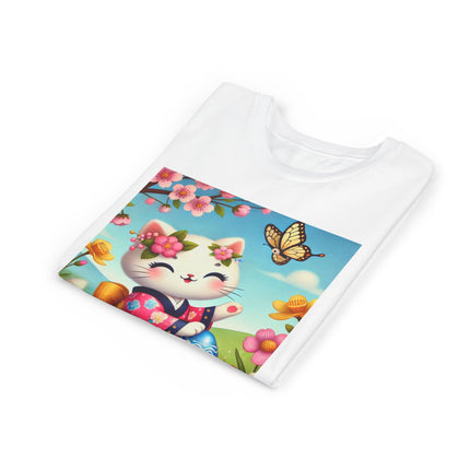Easter Kitten and Painted Eggs Youth Short Sleeve Tee