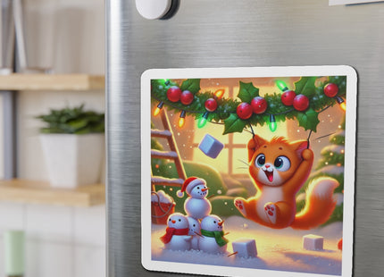 Naughty or Nice Kitten Christmas Die-Cut Magnets (5 Sizes)