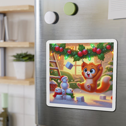 Naughty or Nice Kitten Christmas Die-Cut Magnets (5 Sizes)