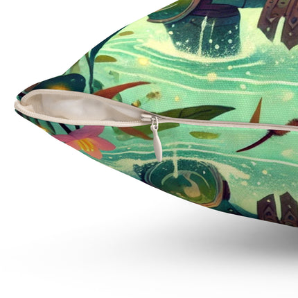 Swamp Tyrant Spun Polyester Square Pillow