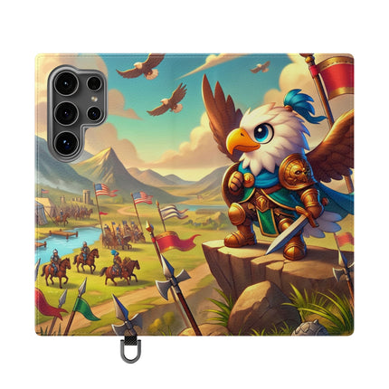 🦅⚔️ Watchful Guardian Flip Case – Courage, Leadership & Noble Adventure