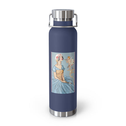 The Enchanting Painter: A Fairy's Artistic Touch Copper Vacuum Insulated Bottle, 22oz