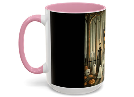 Ghostly Welcome – A Halloween Night Colorful Mugs (11oz, 15oz)