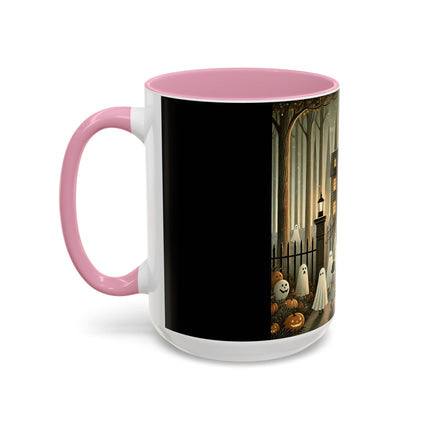 Ghostly Welcome – A Halloween Night Colorful Mugs (11oz, 15oz)