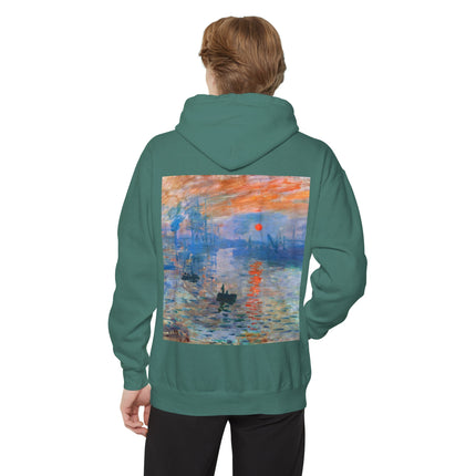 Sunrise by Claude Monet Unisex Garment-Dyed Hoodie