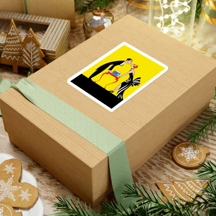 A Moment of Elegance: A Passionate Embrace Amidst Golden Splendor Kiss-Cut Stickers (4 Stickers)