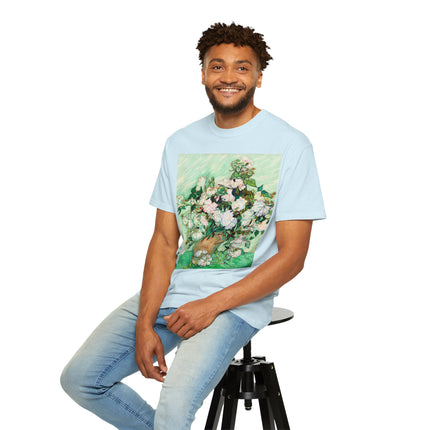 Roses by Vincent Van Gogh Unisex Garment-Dyed T-shirt