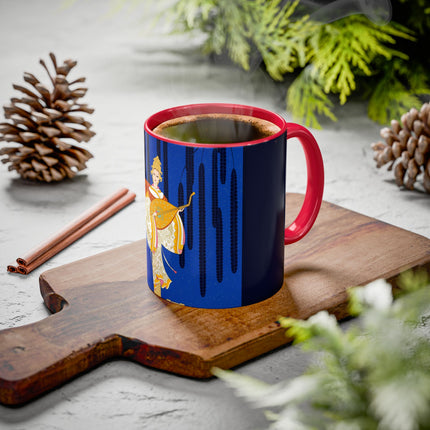 Celestial Melody Colorful Mug (11oz, 15oz) – Musical Grace, Starlit Beauty & Art Deco Elegance