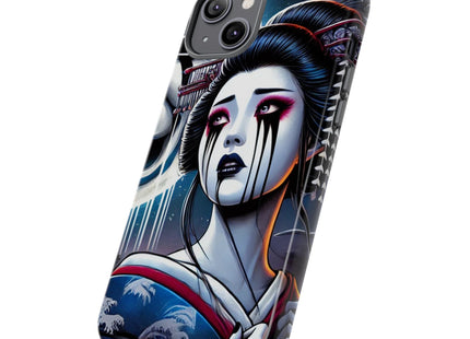 Geisha’s Black Ink Tears Phone Cases