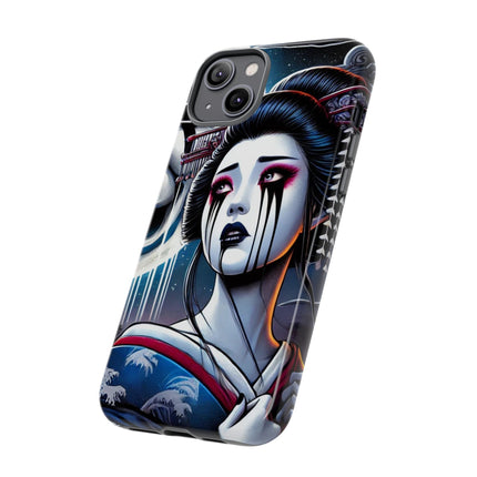 Geisha’s Black Ink Tears Phone Cases