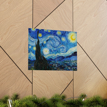 The Starry Night by Vincent Van Gogh Matte Horizontal Posters