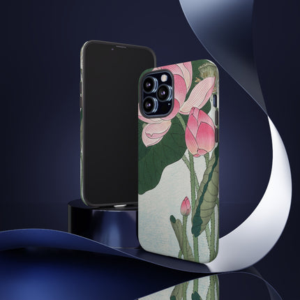 Blooming Lotus Flowers by Ohara Koson Phone Cases