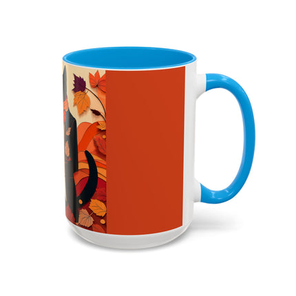 Siamese Cat at an Autumn Harvest Fair Colorful Mugs (11oz, 15oz)